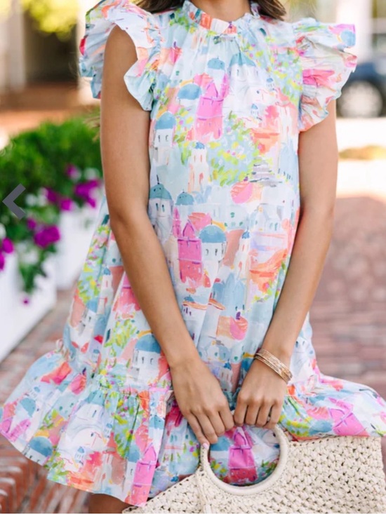 Pinch Dresses & Skirts - New To Town Ivory White Abstract Dress